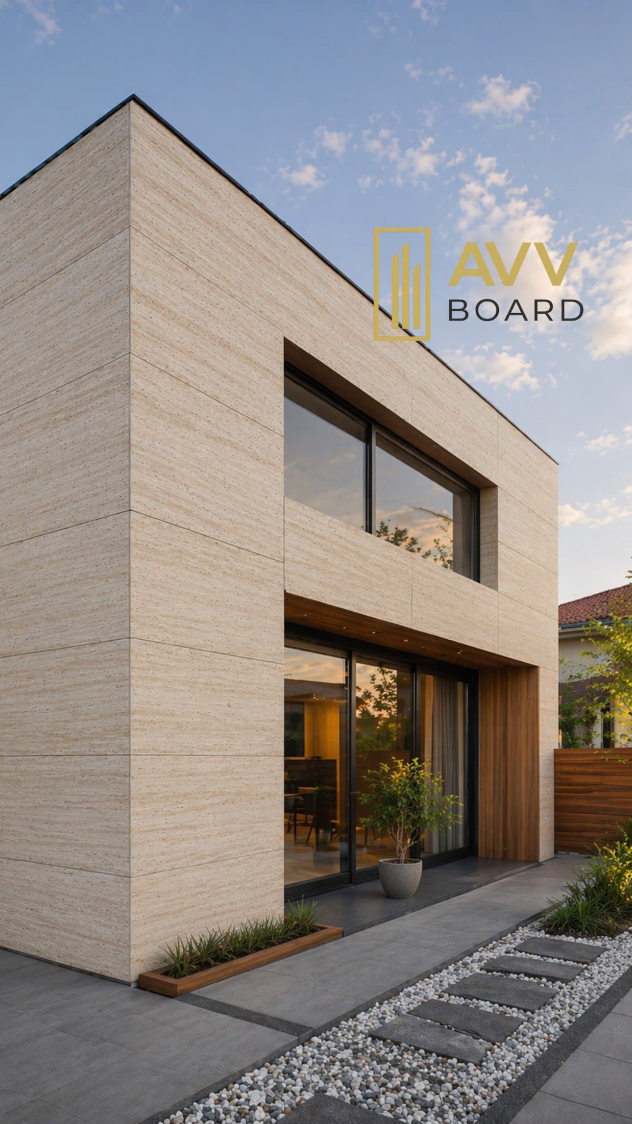 AVV Board Travertine Facade